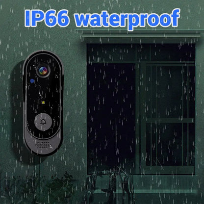 【Summervibes】X8 Wireless Rechargeable Smart Visual Doorbell Camera, Home Security Device with Night Vision, 2-Way Talk, Waterproof Sensor Alarm, Video Intercom & Privacy Protection